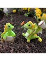Mini Jardín de Hadas Figura de Dragón de Resina Adorno de Animales de Estimulación 2pcs - details 6