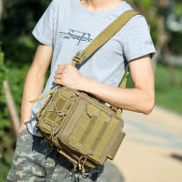 Bolsa táctica Molle para equipo de pesca en el pecho para hombre, Camping, senderismo, caza, eslinga, un solo hombro, bolsa deportiva - details 12