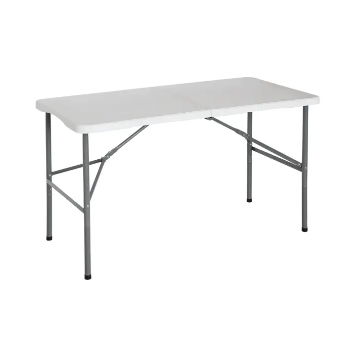 Mesa Plegable 122cm, Diseño Portátil para Camping, Blanco - 1
