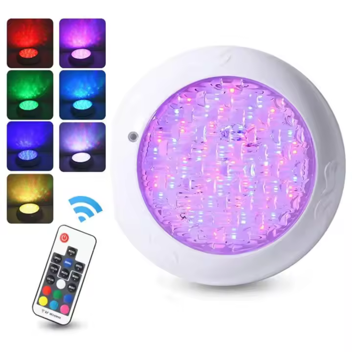 Luces LED RGB para piscina, foco impermeable IP68, 12V AC, exterior, montaje en pared, color, agua fina, para uso en piscinas - 1