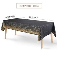 Mantel desechable Extra grueso para fiesta, cubierta de mesa Rectangular de plástico PEVA, vajilla para boda, fiesta de cumpleaños y evento - details 0