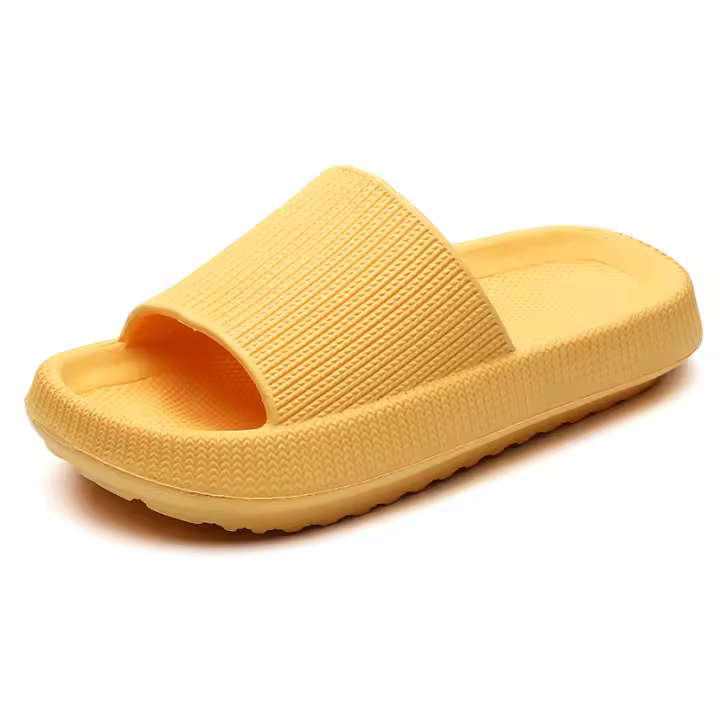 Zapatillas suaves de verano a la moda para mujer, plataforma gruesa para baño, hogar, antideslizantes para interiores, toboganes con cojín de nube para mujer - 1