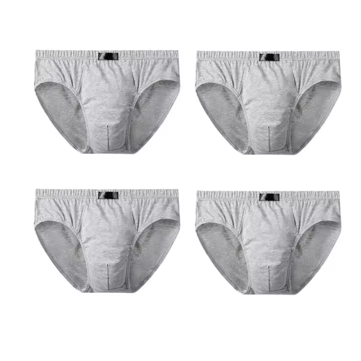2025 4 juegos de calzoncillos de moda para hombres calzoncillos bikini calzoncillos cómodos, sensuales, deslizantes, tallas grandes europeas 100% algodón - 1