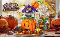 Halloween Creative Building Blocks Game, Halloween Hut, Ghost House, Pumpkin House, Decorative Brick Set, Toys, Birthday Party G - details 11
