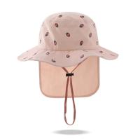 Gorro panamá Kawaii para niños, protección del cuello, bordado de dibujos animados, sombrero para el sol para bebé, protector solar, sombrero de pescador de verano de secado rápido para niñas - details 20