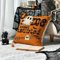 4 fundas de almohada para Halloween, decoración con diseño de calabaza y lunares, 45x45 cm - details 4