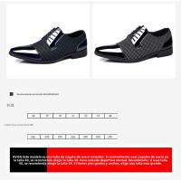 Zapatos de cuero de negocios para hombre, zapatos de vestir de charol transpirables Oxford de lujo, zapatos planos formales para boda y oficina - details 0