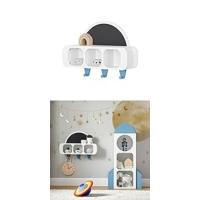 Juego de mesa y 2 taburetes infantiles, escritorio infantil con 2 compartimentos y 1 soporte para rollo de papel blanco, madera y verde ES - details 22