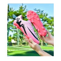 Zapatos de fútbol rosas a la moda para hombre, calcetín ligero profesional, zapato de fútbol para hombre, zapatillas de fútbol originales antideslizantes para exteriores - details 7
