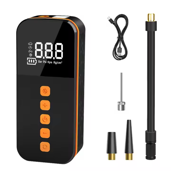 Inflador de neumáticos inalámbrico de 120W bomba de compresor de aire portátil recargable por USB Inflador de neumáticos de coche portátil para bolas de bicicleta y motocicleta - 1