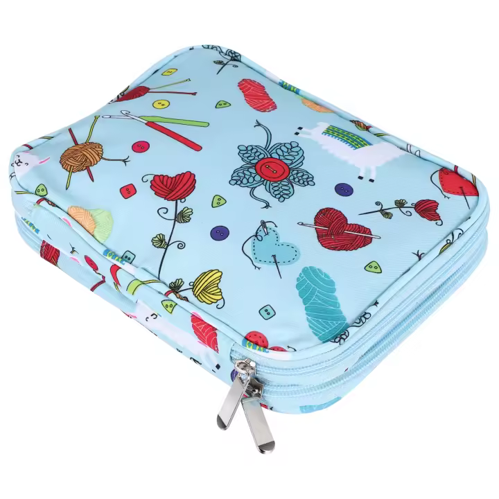 Estuche vacío para agujas de tejer, organizador de almacenamiento de viaje, bolsa de almacenamiento para agujas de tejer circulares y Kit de accesorios - 1