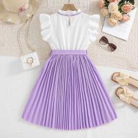 Falda Plisada de Khaki para Niñas Mangas de Pétalo Blanco Estilo Preppy para Cumpleaños - details 37