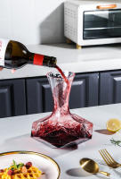 Botella irregular, dispensador de botella de 1450 ml, aireador de vino de vidrio, tarro de espejo, decoración de bar, cristalería artística, regalos - details 4