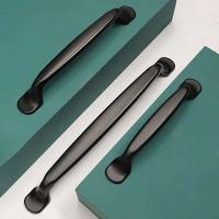 Manijas de gabinete negro, tiradores cuadrados para cajones y armarios, pomos dorados para puertas de baño, muebles, manija de cocina - details 13