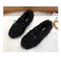 Zapatos planos con lazo para mujer, mocasines de lana rizada con forro de piel de algodón, botas de borreguito, Invierno - details 16