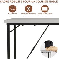 Escritorio pequeño para Ordenador, 100 x 50 x 73 cm Escritorio, Mesa de Oficina en casa, Escritorio para Ordenador portátil, Mesa de Diseño Industrial Blanco - details 1