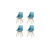 Sillas de Comedor de Diseño Nórdico Paquete de 4 con Patas de Madera Maciza de Haya - details 9