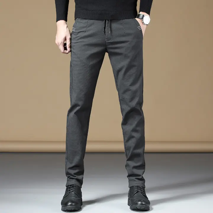 Pantalones de moda versátiles sueltos casuales de tubo recto para hombres pantalones ceñidos 2025 verano fino - 1