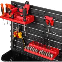 Sistema de Almacenamiento para Herramientas y Cajas Apilables Placas de Pared Extra Fuertes PAFEN Estante Vertical (Rojo/Negro) - details 16