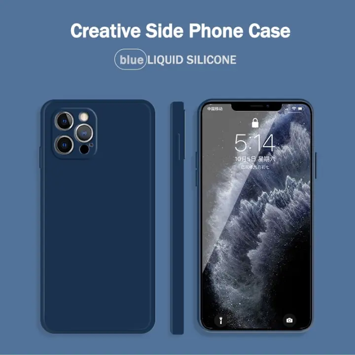 Funda de Silicona Suave Líquida Original para iPhone 11 ProMax X XS Max XR 7 Plus 8 Plus 6S Plus SE 2020: Resistente a los Arañazos Diseño Suave Compatible con Apple Hecho en China - 1