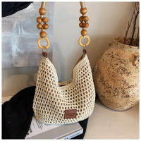 Bolso tejido de playa de vacaciones junto al mar nuevo bolso de punto hueco para mujer bolso de gran capacidad para las axilas del hombro - details 14