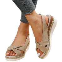 Sandalias de tacón de cuña para mujer, zapatos de verano - details 5