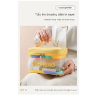 Bolsa De Maquillaje Grande Y Resistente Al Agua Con Capa Templada Bolsa De Lavado Portátil Para Almacenamiento De Cosméticos Bolsa De Viaje - details 2