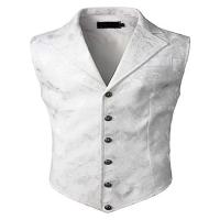 Chaleco de traje para hombre, chaleco con estampado de cuello en V, chaleco de boda para novio, traje elegante para hombre, chaleco, vestido Formal, chaqueta, chaleco, ropa de trabajo - details 5