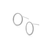 Pendientes de Stud de Metal de Alta Calidad Diseño de Círculo Redondo Irregular Ovalado - details 3