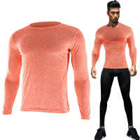 Men Quick Dry Long Sleeve Workout Gym Fitness S Tee Men's Sport Running Yoga Compression Skiing Exercise Muslce T Shirt 23 - details 3