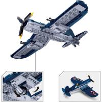 Juego de bloques de construcción de Corsair para niños y niñas, juguete educativo de aprendizaje, WWII, voght F4U - details 3