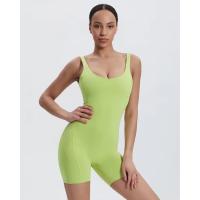 Ropa de alta estiramiento de la yoga del gimnasio del mono de la aptitud de las medias de las mujeres con el mono delgado del logotipo personalizado - details 11