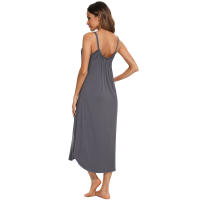 2025 Ropa de verano nueva, ropa de casa, ropa de mujer europea, camisón sexy con tirantes cómodos y de gran vuelo. - details 6