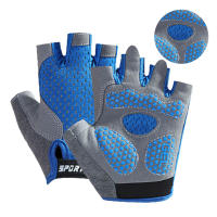 Guantes antideslizantes de medio dedo para niños, protectores de Palma gruesos, cuero de imitación, resistentes a las roturas, ciclismo, Escalada, Deportes, 1 par - details 4