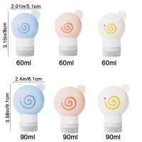 Botellas de viaje portátiles de 60ml/90ml, dispensador de jabón de manos exprimible a prueba de fugas, contenedor de loción rellenable reutilizable para baño, 3 uds. - details 0