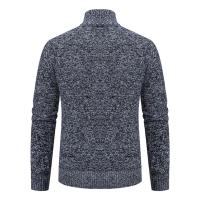 Abrigo deportivo informal para hombre, cárdigan cálido de lana con cremallera, cuello alto, Color sólido, otoño e invierno - details 6