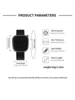 Reloj cuadrado versátil para hombre y mujer. - details 6