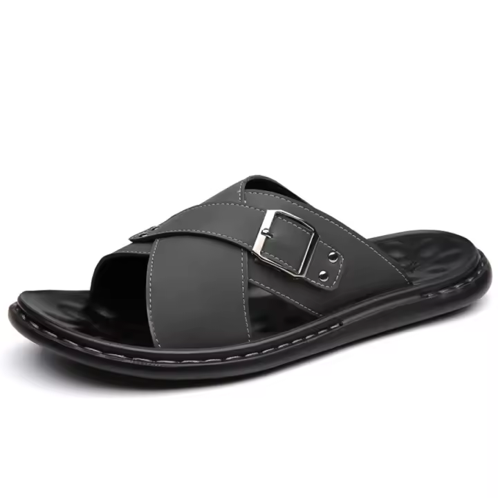 Chanclas de gran tamaño para hombre, sandalias de verano para exteriores, chanclas casuales, cien una palabra, arrastre al aire libre, zapatos de playa - 1