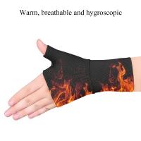 Muñequera deportiva, protector de muñeca, guantes de compresión para artritis, soporte para muñeca y pulgar, alivio del dolor, 1 par - details 5