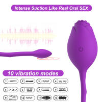 Vibrador de Succión Fuerte Rosas Control Remoto Inalámbrico Juguetes Sexuales para Mujeres Ejercicio de Piso Pelviano Ajuste de Utrina - details 1