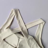 Sujetador deportivo desnudo sin costuras con espalda cruzada para mujer con tirantes anchos, sujetador de Fitness para correr, chaleco de Yoga absorbente de golpes - details 11