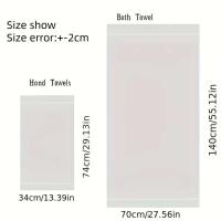 Juego de 2 uds. De toallas deportivas bordadas de algodón 100% negro para baño, regalo de Navidad, uso doméstico y hotelero - details 0