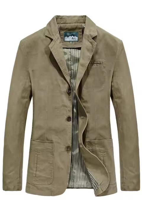 Tre Casual Moda Hombres en Otoño Chaqueta Negocios de Algodón para Exteriores - 1
