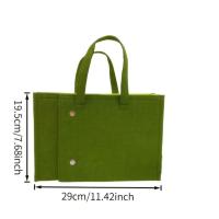 Bolsa de almacenamiento de fieltro de poliéster con botón a presión, divisor, bolsos de libros plegables portátiles, maletín de viaje reutilizable de gran capacidad - details 0