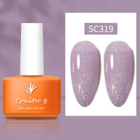 Tonitu G 7ml Esmalte de uñas en gel semipermanente Oro Plata Brillo Lentejuelas UV LED para salón de manicura y arte de uñas DIY en casa - details 0
