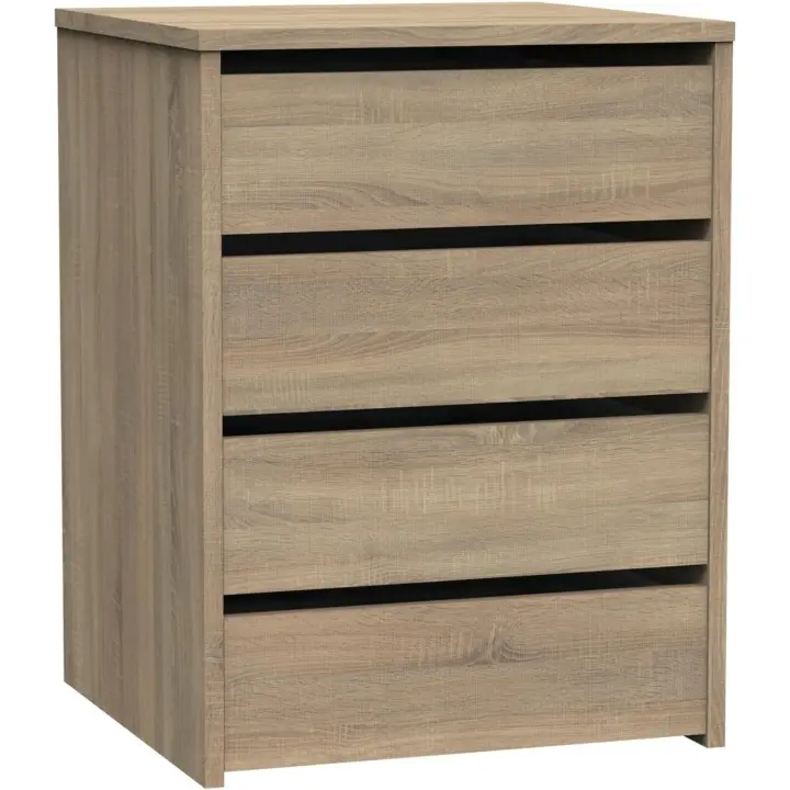 Cajonera 4 Cajones, Cómoda Dormitorios, Despachos, Interior Armario, Roble Cambrian, 63,5x46x45cm (Alto x Ancho x Fondo) - 1