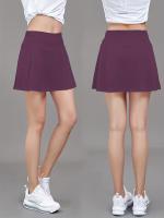 Falda Corta Deportiva para Mujer para Tenis, Bádminton, Yoga - Estilo Atlético Casual, Color Sólido, Mezcla de Poliéster y Spandex Elástico, Lavable a Máquina - Primavera/Verano/Otoño - details 59