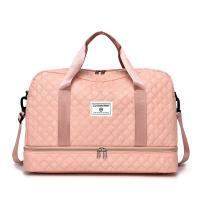 Bolsa de lona de lujo de gran capacidad: versátil bolso de hombro y bandolera con bolsillos laterales dobles, bolsillos de separación en seco y húmedo para viajes y gimnasio - details 4