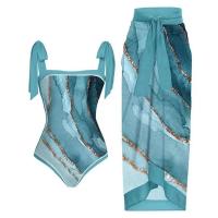 2025 traje de baño estampado con falda de una pieza para mujer, ropa de playa, traje de baño de verano - details 31