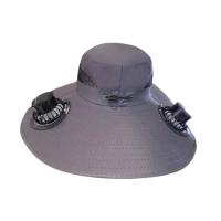 Sombrero de cubo con ventilador para exteriores para hombres y mujeres de ala ancha con 2 ventiladores solares - details 7